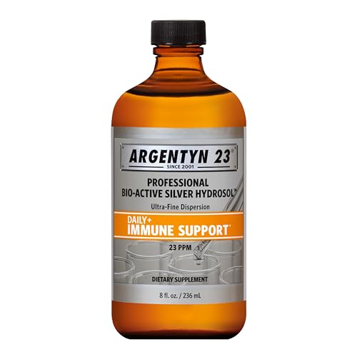Argentyn 23 Professional Immune Support Colloidal Silver BioActive Silver Hydrosol 23 ppm Liquid Twist Top 8 Fl Oz 236 mL